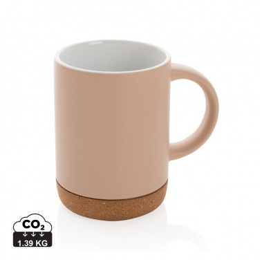 Logo trade promotional products image of: Ceramic mug with cork base 280ml