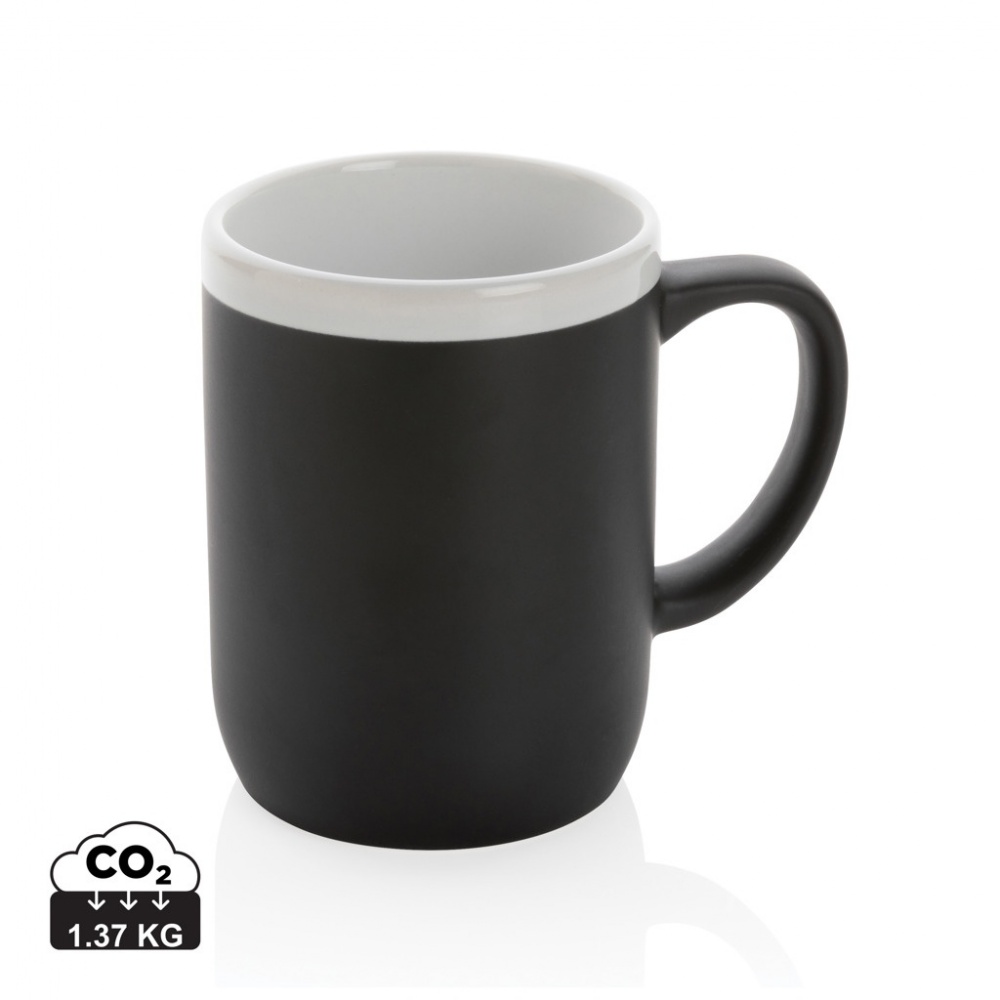 Logo trade corporate gifts image of: Ceramic mug with white rim 300ml