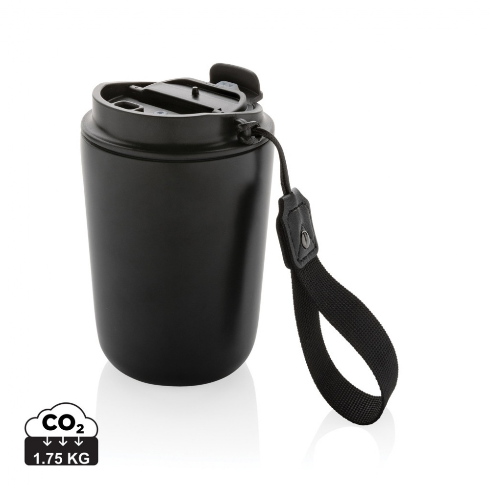 Logo trade promotional giveaways image of: Cuppa RCS re-steel vacuum tumbler with lanyard