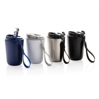 Logotrade promotional giveaway image of: Cuppa RCS re-steel vacuum tumbler with lanyard