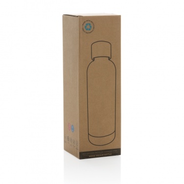 Logotrade promotional products photo of: Wood RCS certified recycled stainless steel vacuum bottle