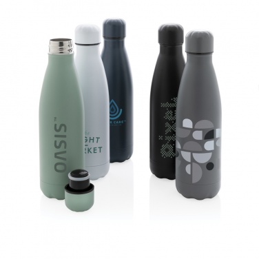 Logo trade promotional merchandise photo of: Solid colour vacuum stainless steel bottle 500 ml