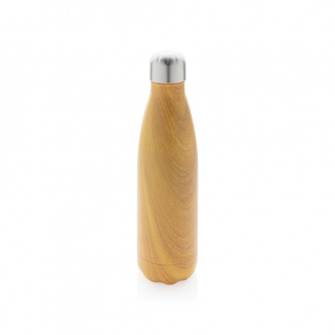 Logotrade business gifts photo of: Vacuum insulated stainless steel bottle with wood print