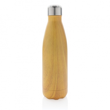 Logotrade corporate gift picture of: Vacuum insulated stainless steel bottle with wood print