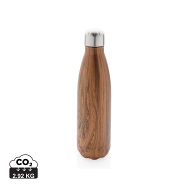 Logo trade promotional items picture of: Vacuum insulated stainless steel bottle with wood print