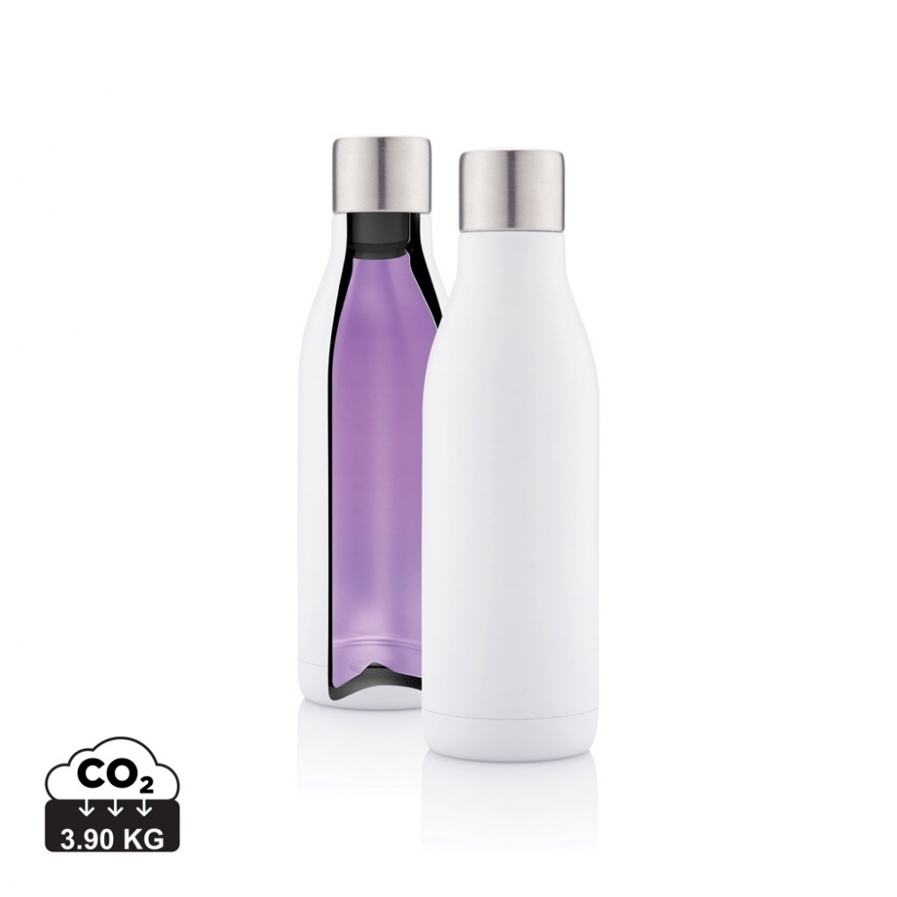 Logo trade promotional merchandise image of: UV-C steriliser vacuum stainless steel bottle