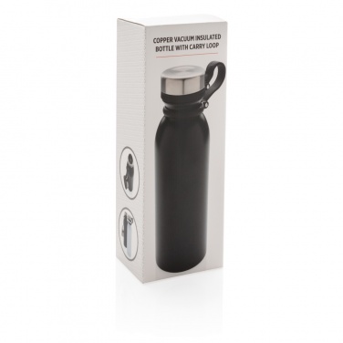 Logo trade advertising products picture of: Copper vacuum insulated bottle with carry loop