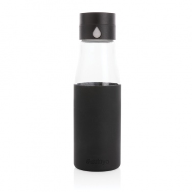 Logotrade promotional merchandise photo of: Ukiyo glass hydration tracking bottle with sleeve