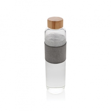 Logo trade promotional giveaway photo of: Impact borosilicate glass bottle with bamboo lid