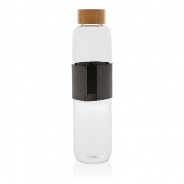 Logo trade promotional gifts image of: Impact borosilicate glass bottle with bamboo lid