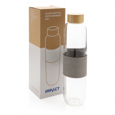 Logotrade promotional gift picture of: Impact borosilicate glass bottle with bamboo lid