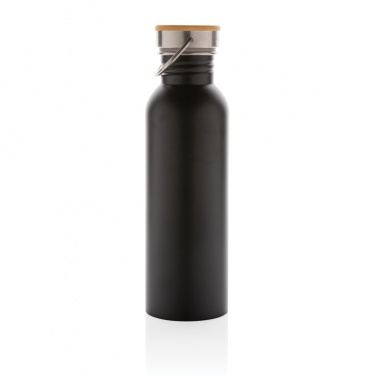 Logotrade advertising product picture of: Modern stainless steel bottle with bamboo lid