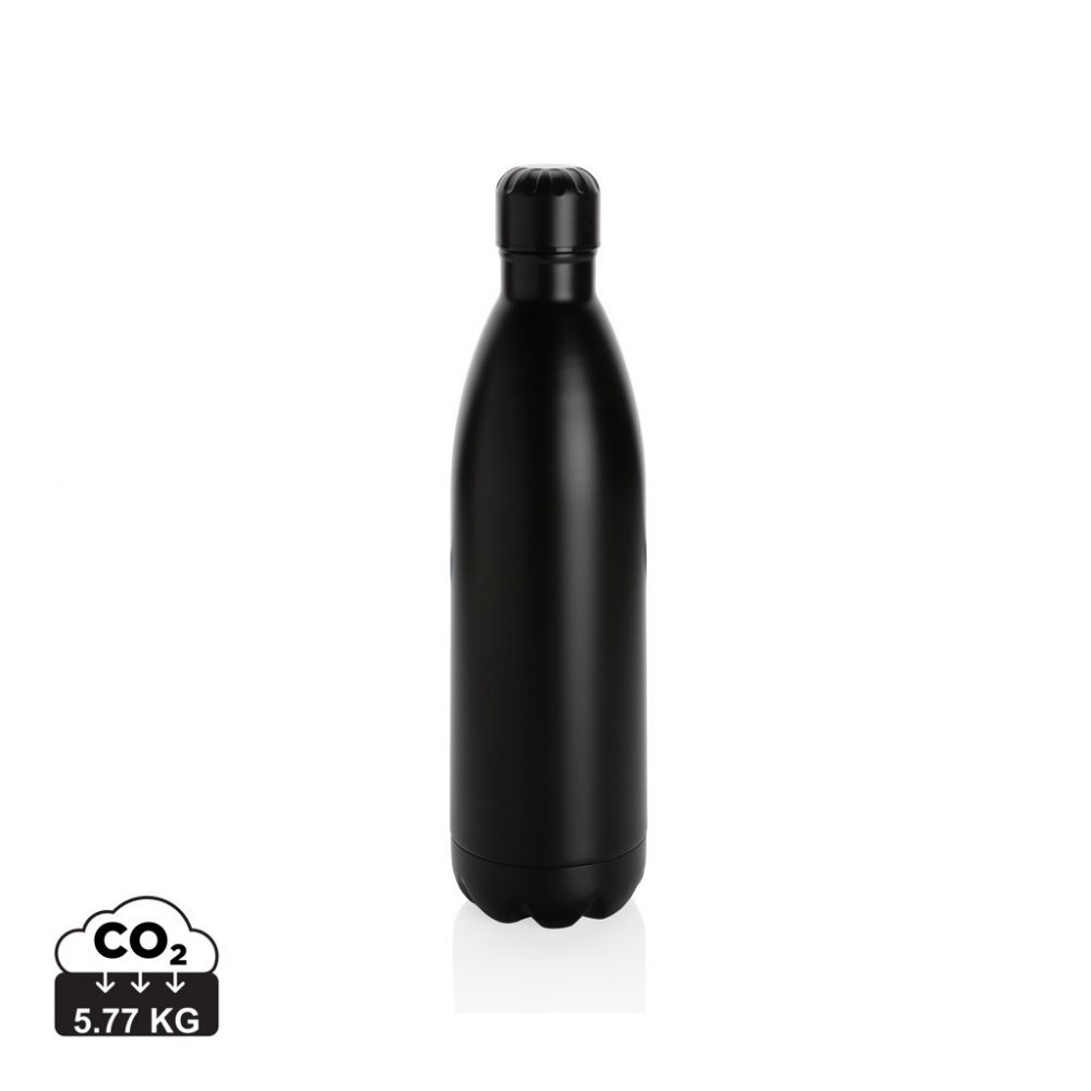 Logo trade promotional products image of: Solid colour vacuum stainless steel bottle 1L