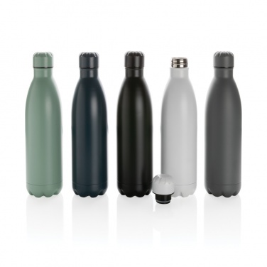 Logo trade business gifts image of: Solid colour vacuum stainless steel bottle 750ml