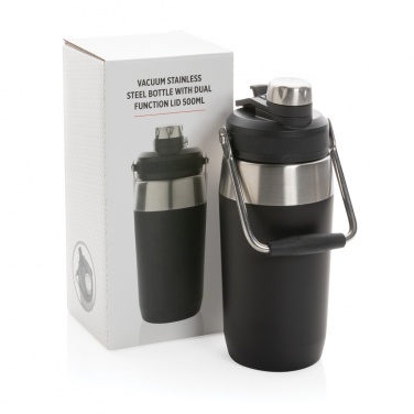 Logo trade promotional giveaway photo of: Vacuum stainless steel dual function lid bottle 500ml