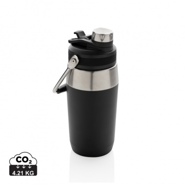 Logo trade promotional giveaways image of: Vacuum stainless steel dual function lid bottle 500ml