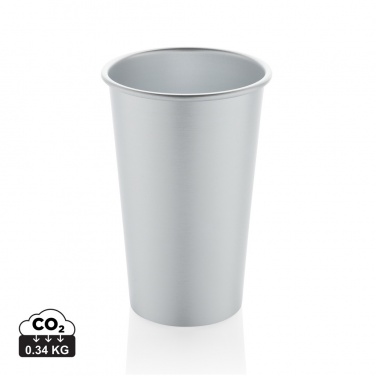 Logo trade corporate gifts image of: Alo RCS recycled aluminium lightweight cup 450ml