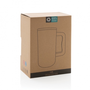 Logo trade promotional items picture of: Cube RCS certified recycled steel mug 800ml