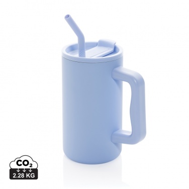 Logo trade promotional items image of: Cube RCS certified recycled steel mug 800ml