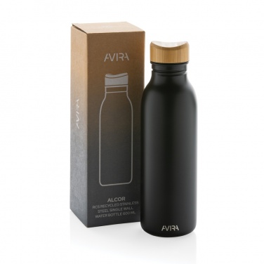 Logo trade promotional items picture of: Avira Alcor RCS Re-steel single wall water bottle 600 ML