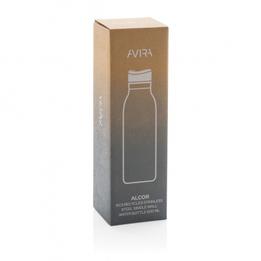 Logo trade promotional product photo of: Avira Alcor RCS Re-steel single wall water bottle 600 ML