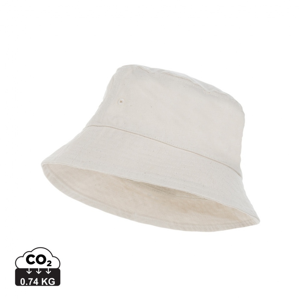 Logo trade promotional gifts image of: Impact Aware™ 285 gsm rcanvas one size bucket hat undyed