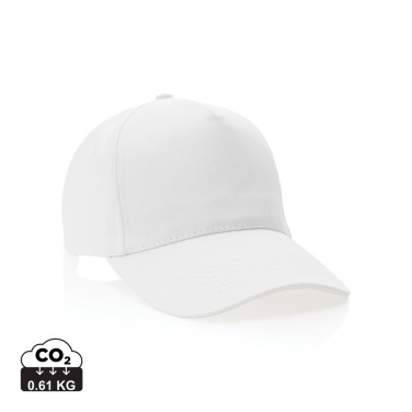 Logo trade promotional items image of: Impact 5panel 280gr Recycled cotton cap with AWARE™ tracer