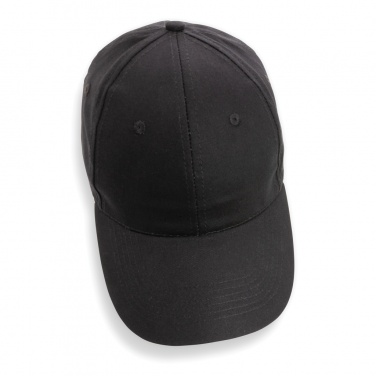 Logo trade promotional gifts image of: Impact 6 panel 190gr Recycled cotton cap with AWARE™ tracer