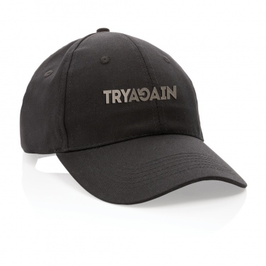 Logo trade promotional item photo of: Impact 6 panel 190gr Recycled cotton cap with AWARE™ tracer