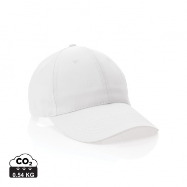 Logo trade promotional items image of: Impact 6 panel 190gr Recycled cotton cap with AWARE™ tracer