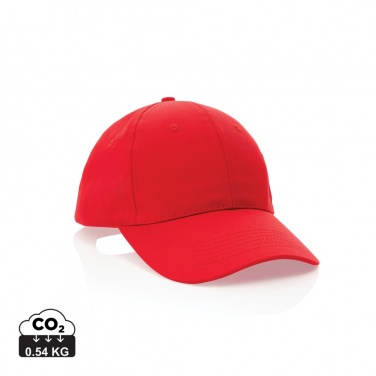 Logo trade promotional products image of: Impact 6 panel 190gr Recycled cotton cap with AWARE™ tracer