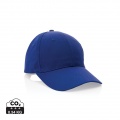 Impact 6 panel 190gr Recycled cotton cap with AWARE™ tracer, blue