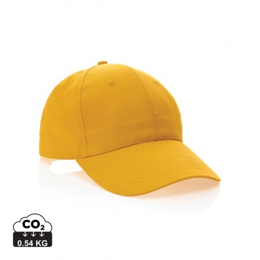 Logo trade promotional products image of: Impact 6 panel 190gr Recycled cotton cap with AWARE™ tracer