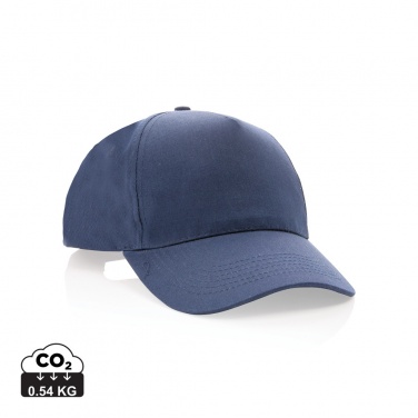 Logotrade business gift image of: Impact 5 panel 190gr Recycled cotton cap with AWARE™ tracer