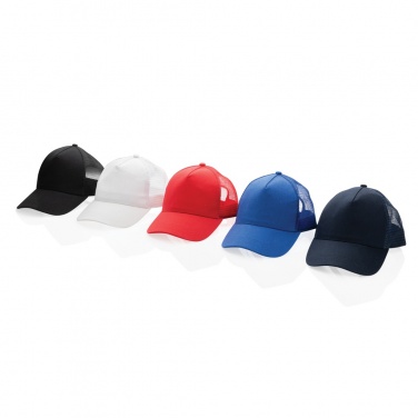 Logo trade promotional products image of: Impact AWARE™ Brushed rcotton 5 panel trucker cap 190gr