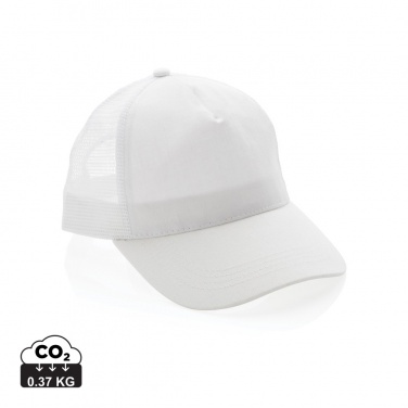 Logo trade promotional products image of: Impact AWARE™ Brushed rcotton 5 panel trucker cap 190gr