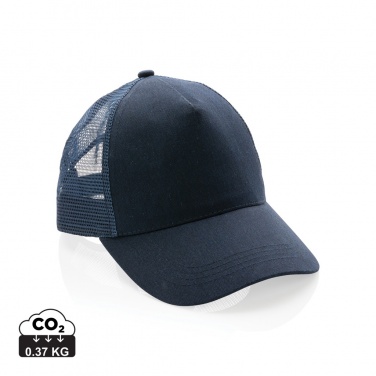 Logo trade promotional merchandise photo of: Impact AWARE™ Brushed rcotton 5 panel trucker cap 190gr