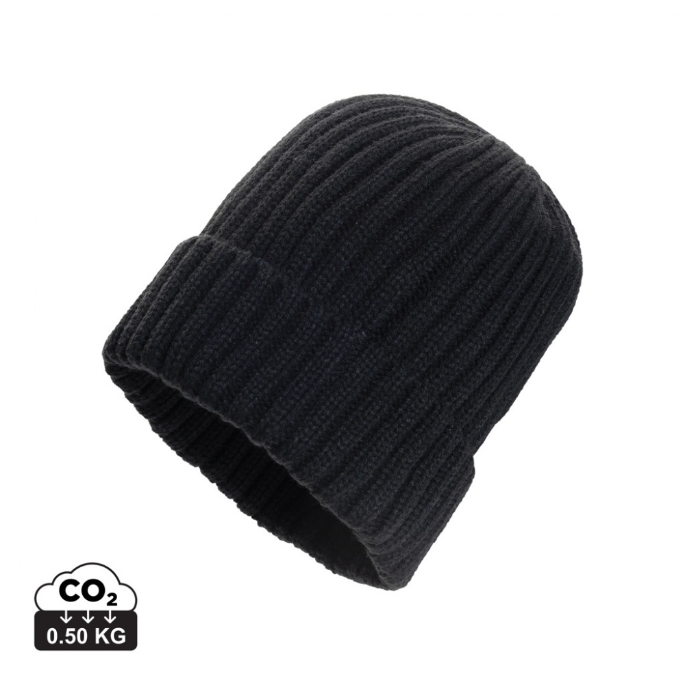 Logo trade advertising product photo of: Kennedi AWARE™ Polylana® beanie with large rib