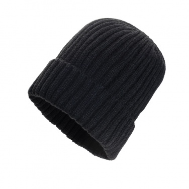 Logo trade promotional gifts picture of: Kennedi AWARE™ Polylana® beanie with large rib