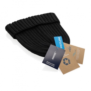 Logo trade corporate gifts picture of: Kennedi AWARE™ Polylana® beanie with large rib