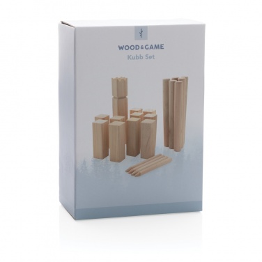 Logo trade promotional giveaways picture of: Wooden kubb set