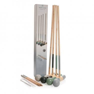 Logo trade advertising products picture of: Wooden croquet set