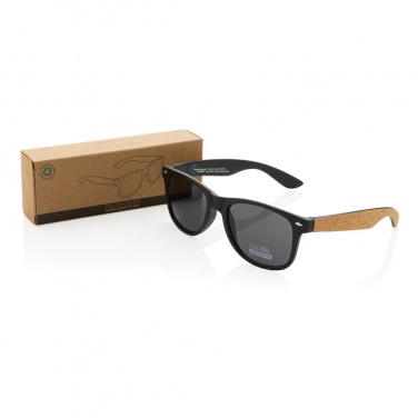 Logo trade advertising products picture of: GRS recycled PC plastic sunglasses with cork