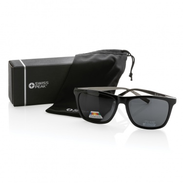 Logo trade promotional merchandise photo of: Swiss Peak RCS rplastic polarised sunglasses