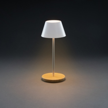 Logo trade promotional merchandise image of: Pure Glow RCS usb-rechargeable recycled plastic table lamp