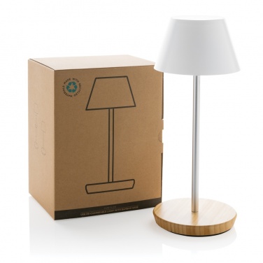 Logo trade promotional gifts image of: Pure Glow RCS usb-rechargeable recycled plastic table lamp