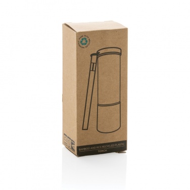 Logo trade promotional products image of: Bamboo and RCS certfied recycled plastic torch