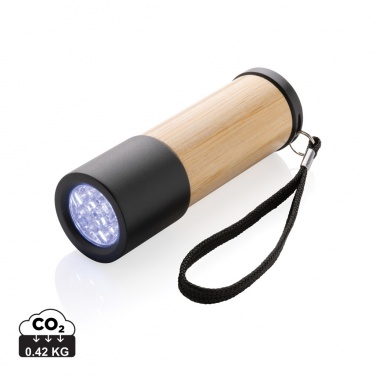 Logo trade promotional gifts picture of: Bamboo and RCS certfied recycled plastic torch