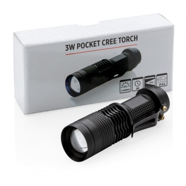 Logo trade promotional products image of: 3W pocket CREE torch