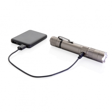 Logo trade promotional gift photo of: Rechargeable 3W flashlight